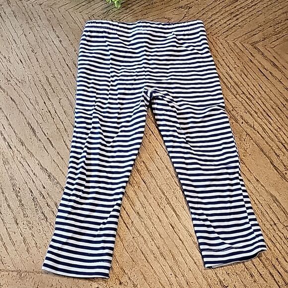 Navy and white stripe capri legging 4T - Picture 7 of 8
